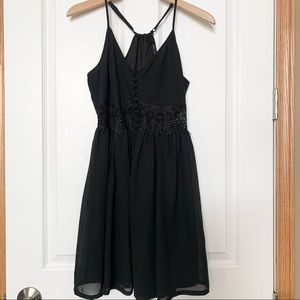 DEX empire waist babydoll dress in black size M
